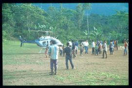 Guatemala 1996/San Juan Ixcán con helicóptero Guatemala 1996/San Juan Ixcán con helicóptero